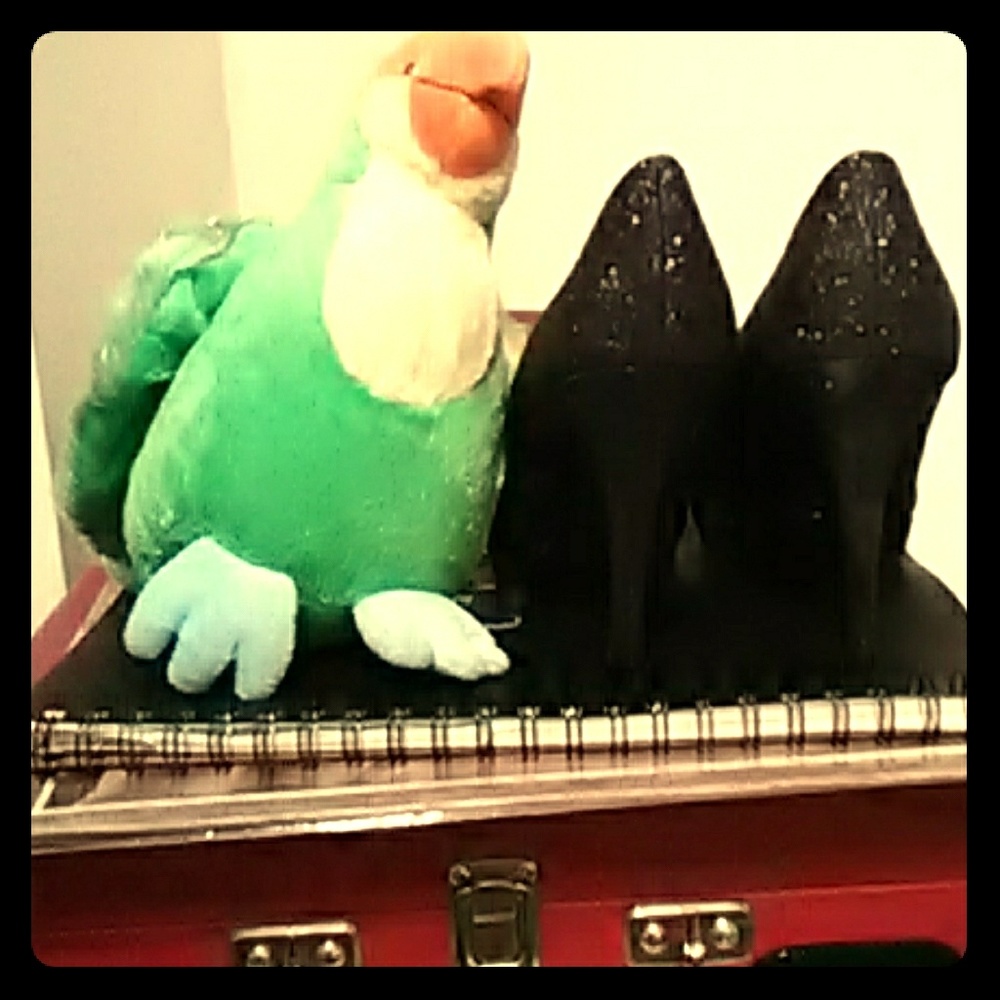 Fioni shoes black glitter high heels comfortable